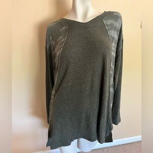 Gray Long Sleeve Top